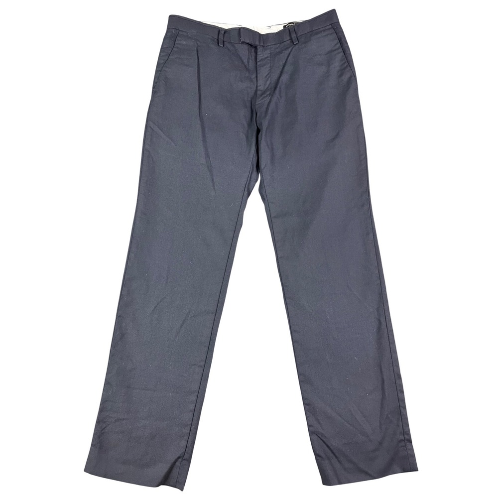 Banana Republic Mens 32x31 Modern Slim Fit Navy Blue Wool Blend Dress Pants